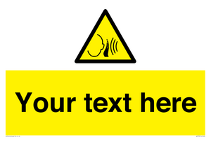 Custom warning sudden loud noise